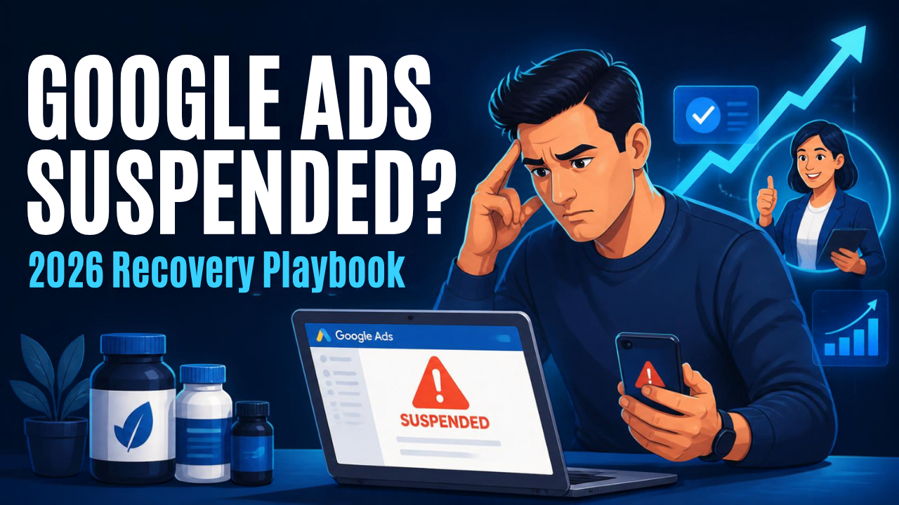 Google Ads Suspended? The 2026 Recovery Playbook for Supplement Brands