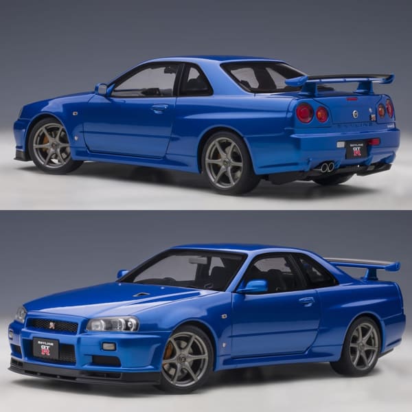 Diecast Autoart NISSAN SKYLINE GTR R34 BLUE