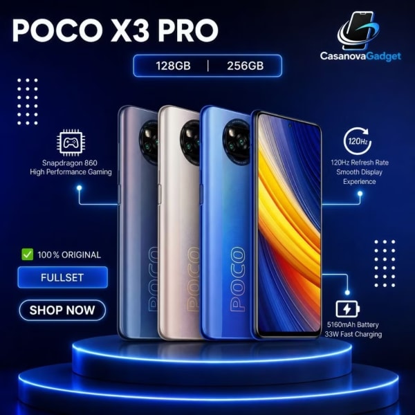 POCO X3 Pro 6/128 8/256 Second Original Snapdragon 860 NFC 120Hz HP Gaming Garansi Tes Fullset Bekas Mulus
