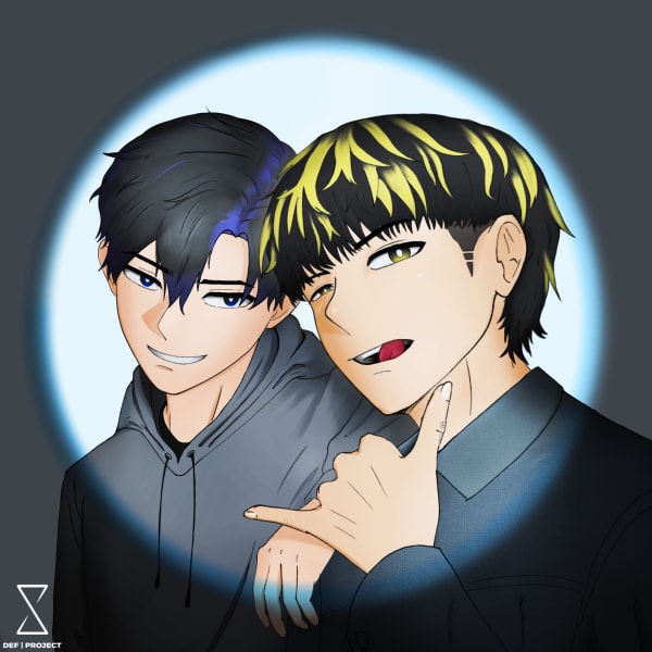 Jasa gambar illustrasi karakter bust up webtoon style