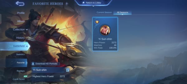 PEMBUATAN AKUN SMURF MLBB ROSECHILD - BISA SATU HERO!