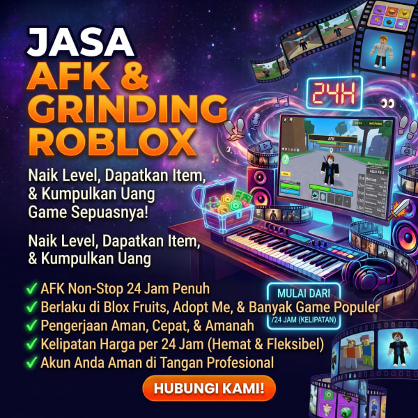 Jasa AFK / Grinding Roblox (ALL MAP)