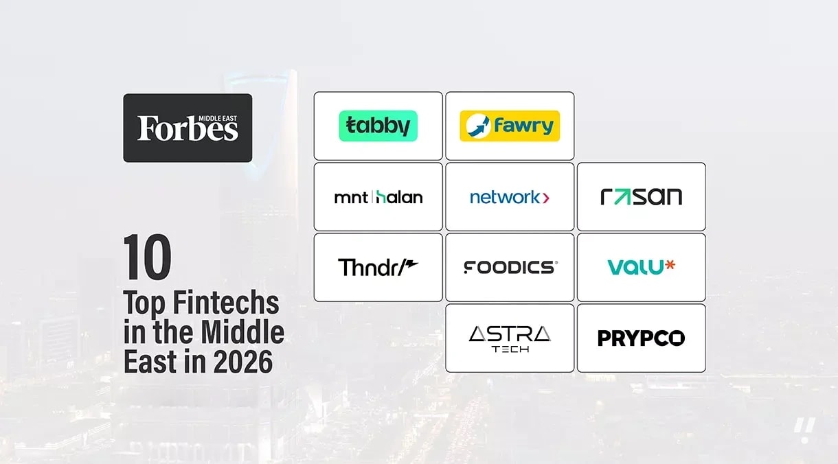 Tabby Leads the Middle East's Top 10 Fintechs for 2026