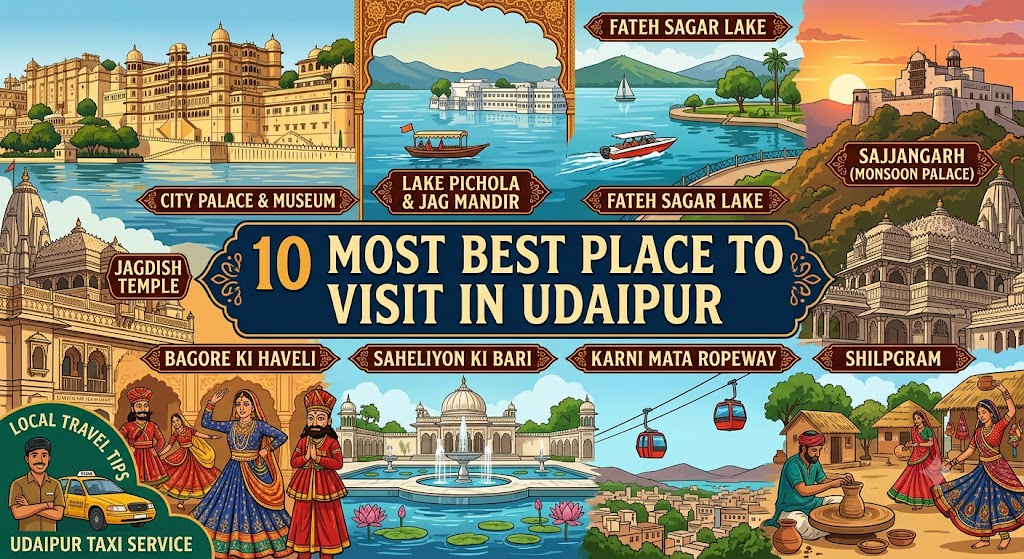 Top 10 Udaipur Sightseeing Places with Taxi & Travel Tips