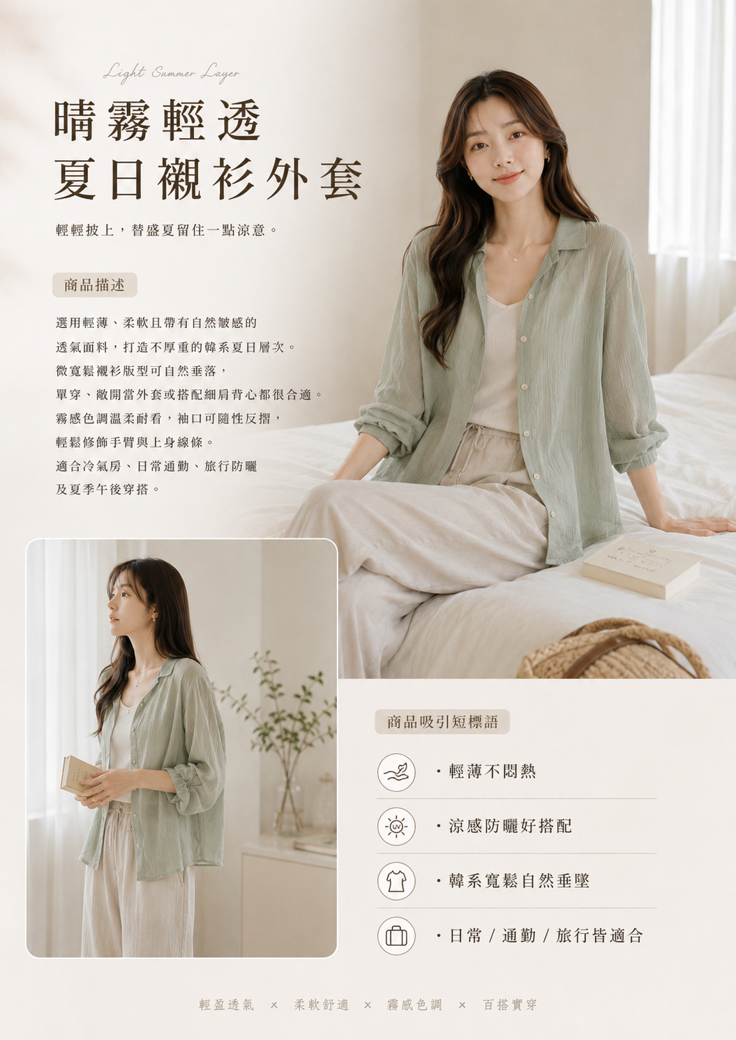 夏日襯衫外套 商品介紹