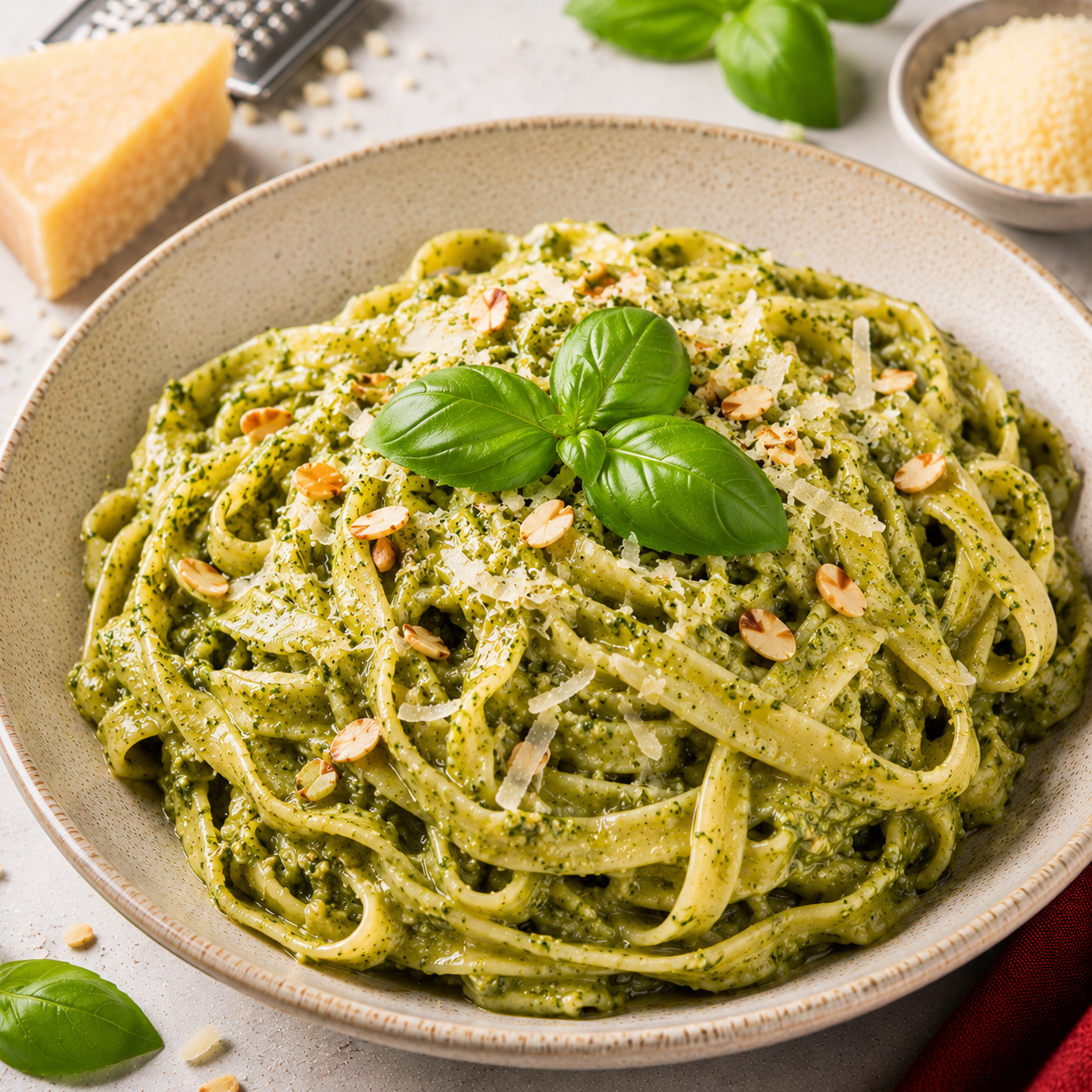 Pasta Pesto — Fettuccine