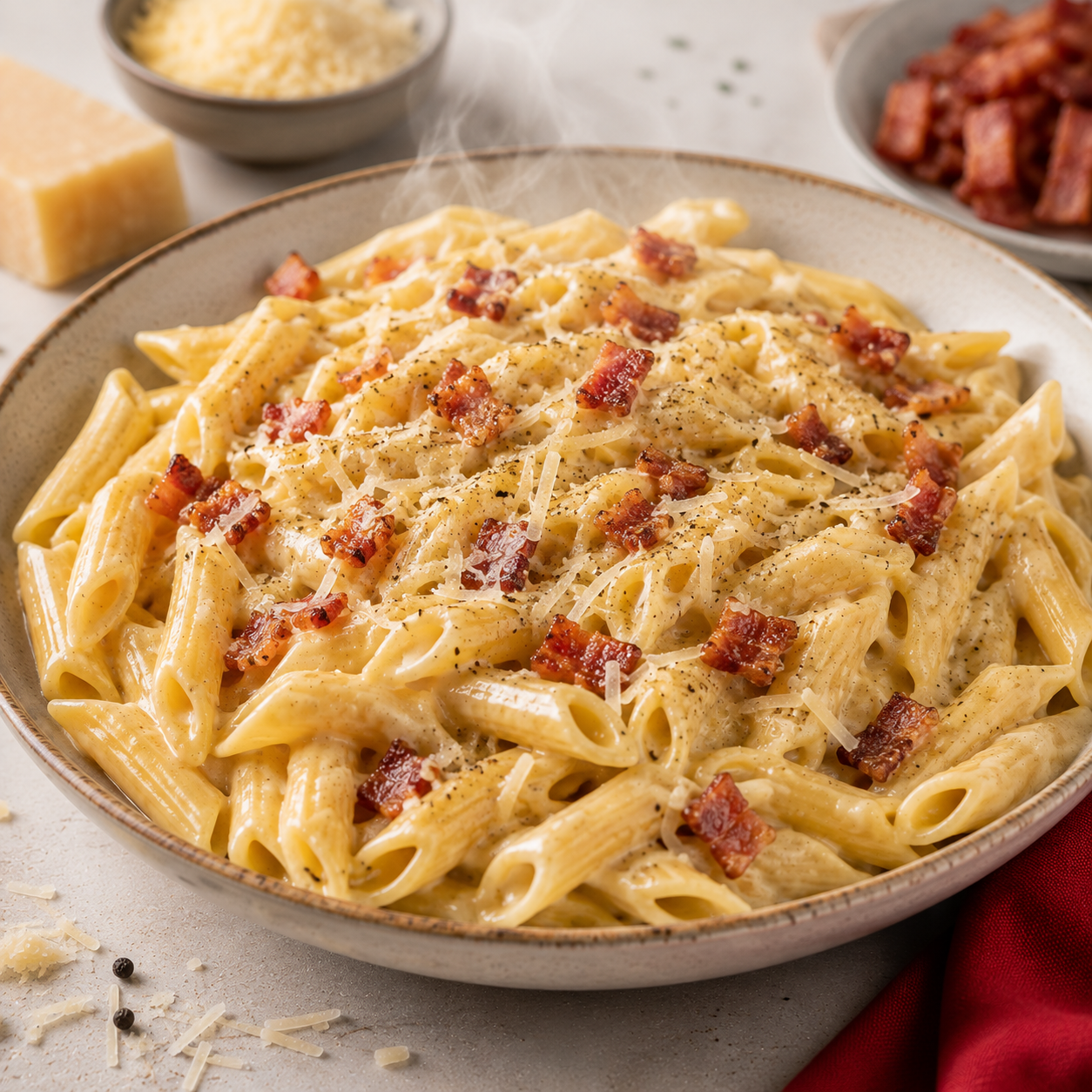 Pasta Carbonara — Penne