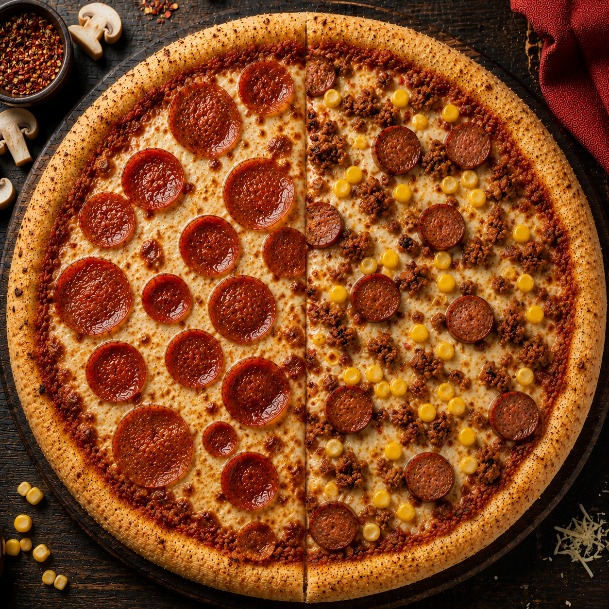Pizza Pepperoni y Ranchera