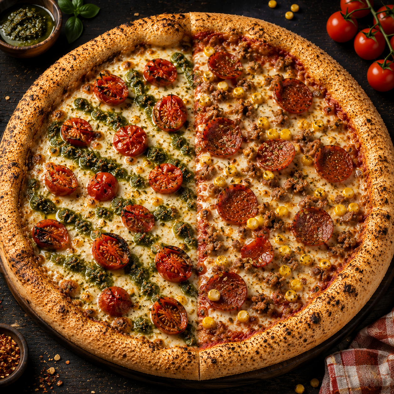 Pizza Margarita Sweet y Ranchera
