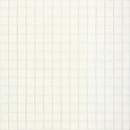 Mosaïque "Glasmosaik" blanc neige 2 x 2 cm