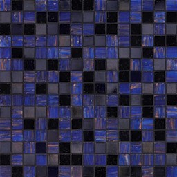 Mosaïque "Mosaïque en verre" Cobalt 2 x 2 cm