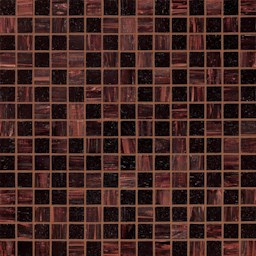 Mosaïque "Mosaïque en verre" brun rouge 2 x 2 cm