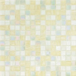 Mosaïque "Mosaïque en verre" Jaune-Blanc 2 x 2 cm