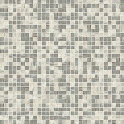 Mosaïque "Mosaïque de verre" gris-beige 1 x 1 cm
