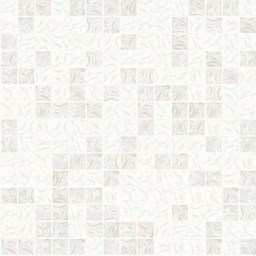 Mosaïque "Glasmosaik" Blanc-gris 2 x 2 cm
