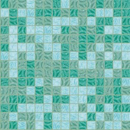 Mosaïque "Mosaïque en verre" Bleu-vert 2 x 2 cm