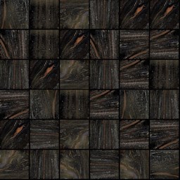 Mosaïque "Mosaïque en verre" bleu noir 5 x 5 cm