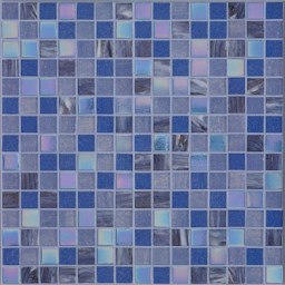 Mosaïque "Mosaïque en verre" Bleu 2 x 2 cm