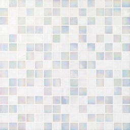 Mosaïque "Mosaïque en verre" Blanc-Nacre 2 x 2 cm