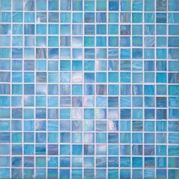 Mosaïque "Mosaïque en verre" Bleu clair-Perle 2 x 2 cm