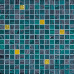 Mosaïque "Mosaïque en verre" Turquoise-Violet 2 x 2 cm