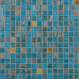 Mosaïque "Mosaïque en verre" Bleu 2 x 2 cm