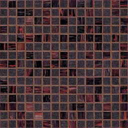 Mosaïque "Mosaïque de verre" Brun foncé 2 x 2 cm
