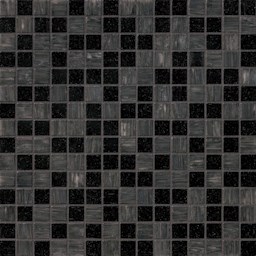Mosaïque "Mosaïque en verre" Noir 2 x 2 cm