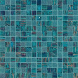 Mosaïque "Mosaïque en verre" Bleu-vert 2 x 2 cm