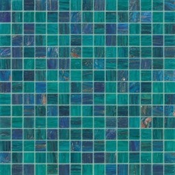 Mosaïque "Mosaïque en verre" Vert bleu 2 x 2 cm