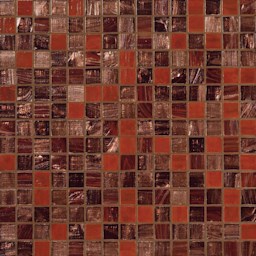 Mosaïque "Mosaïque en verre" Rouge brun 2 x 2 cm