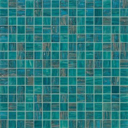 Mosaïque "Mosaïque en verre" Vert bleu 2 x 2 cm