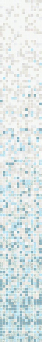 Mosaïque "Mosaïque en verre" Blanc-Turquoise 32 x 260 cm