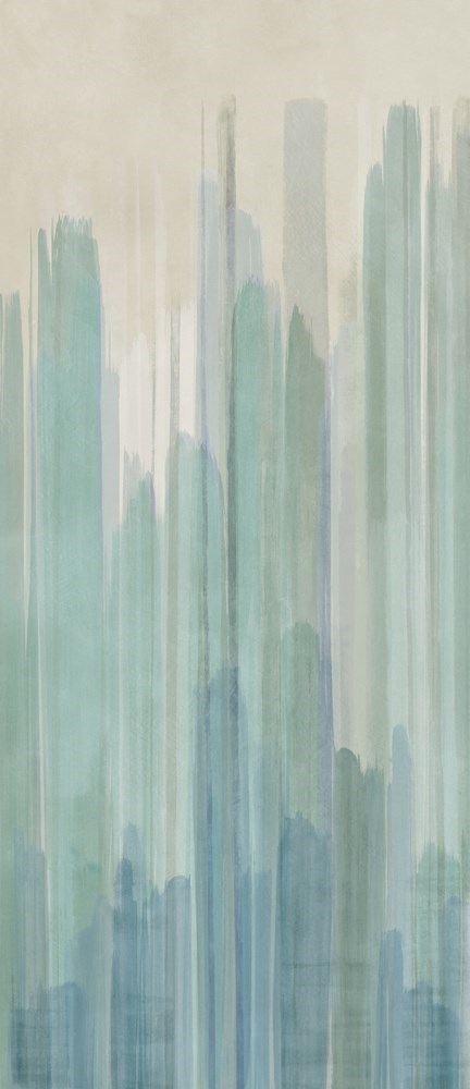 Panneau mural "Xavier" Teintes vert-bleu 120 x 280 cm