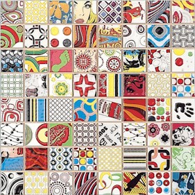 Mosaïque "Été" Multicolore 28 x 28 cm