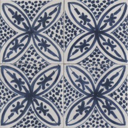 Plaque de sol "Mugena" Bleu foncé 15 x 15 cm