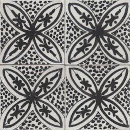 Plaque de sol "Mugena" Noir 15 x 15 cm