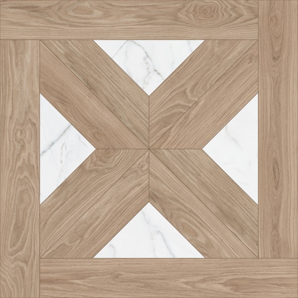 Dalle "Giacomo" Beige foncé-Blanc 120 x 120 cm