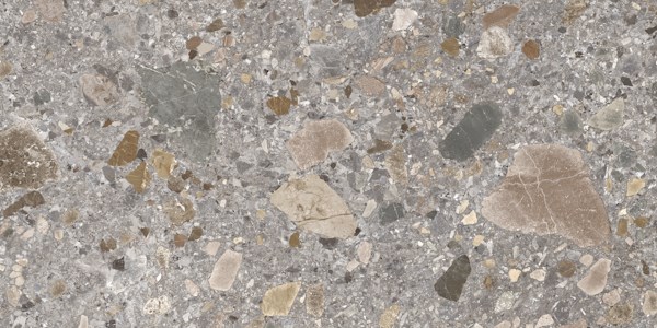 Plaque de sol "Gabor" Gris-Multicolore 60 x 120 cm