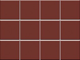 Mosaïque "Pluto" rouge grenat 10 x 10 cm