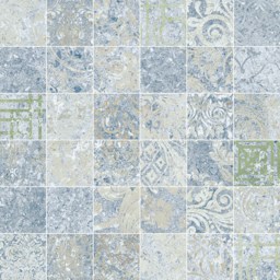 Mosaïque "Queen" Bleu clair 5 x 5 cm