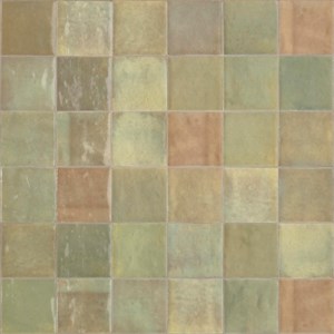 Panneau mural "Lodano" Vert-beige 10 x 10 cm