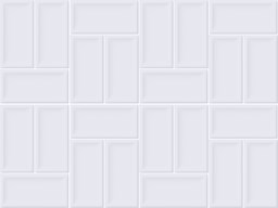 Mosaïque "Zernez" Blanc 5 x 10 cm