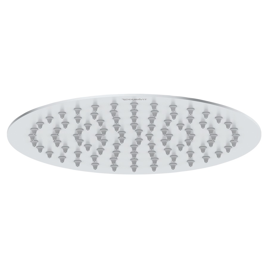 Pomolo da doccia DURAVIT D 200 mm, tipo di getto Rain montaggio a soffitto o a parete cromato