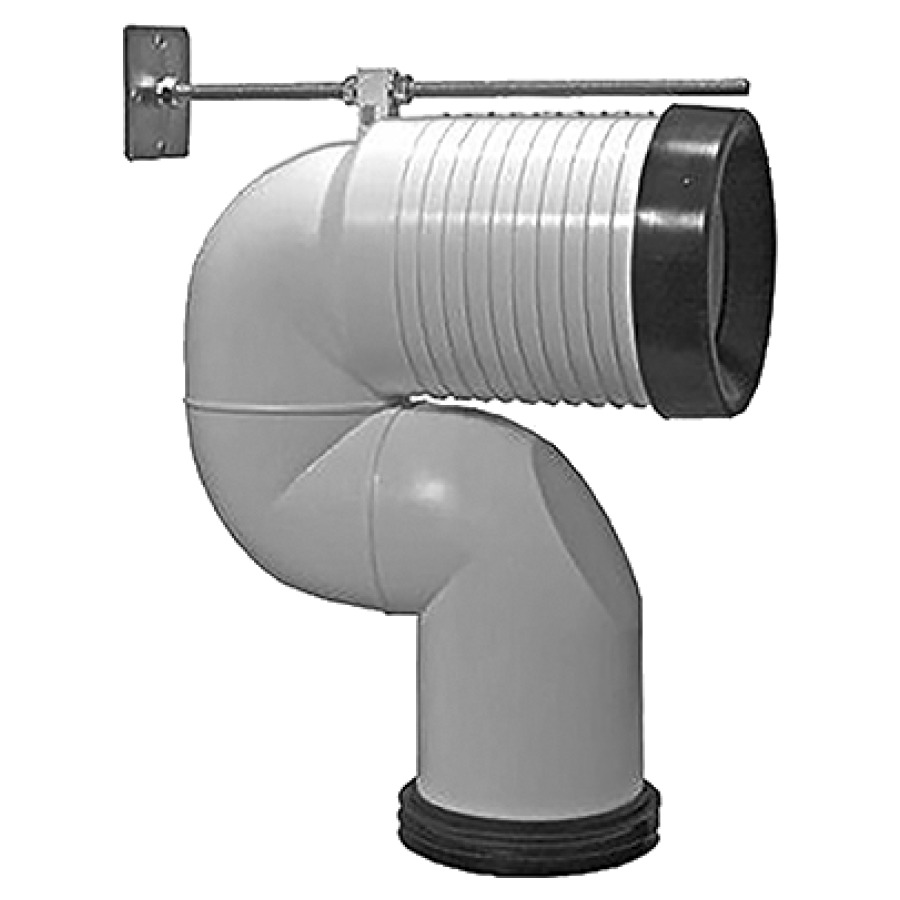 Curva di scarico LAUFEN Vario 150-305 mm, per vaso a pavimento bianco