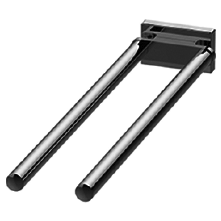 Portasalviette Procasa Cinque S 34 cm, 2 bracci fissa cromato
