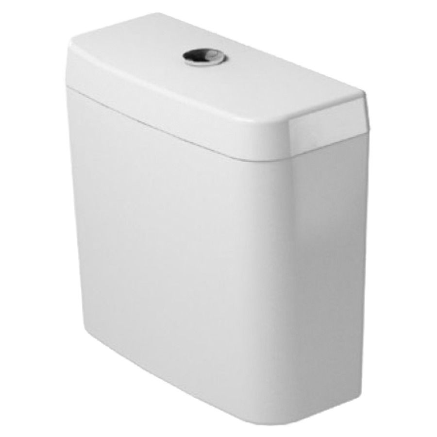 Cassetta D-CODE ceramica, entrata acqua a destra o a sinistra guarnizione interna Dual-Flush sciacquo 6 3 litri bianco pulsante cromato