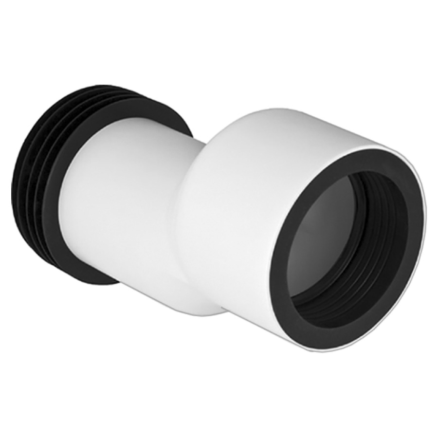 Manicotto di scarico WC MONOLITH, eccentrico 3 cm a scalini bianco