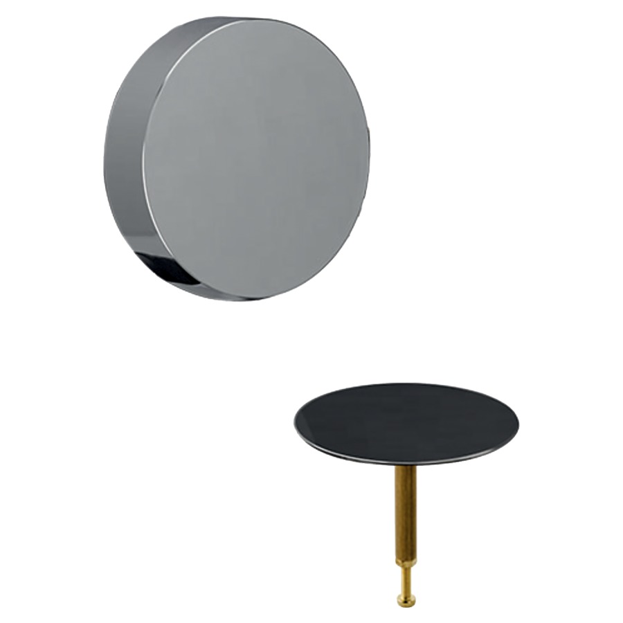 Set di collegamento GEBERIT d52, per sifone per vasca da bagno con azionamento a rotazione cromato