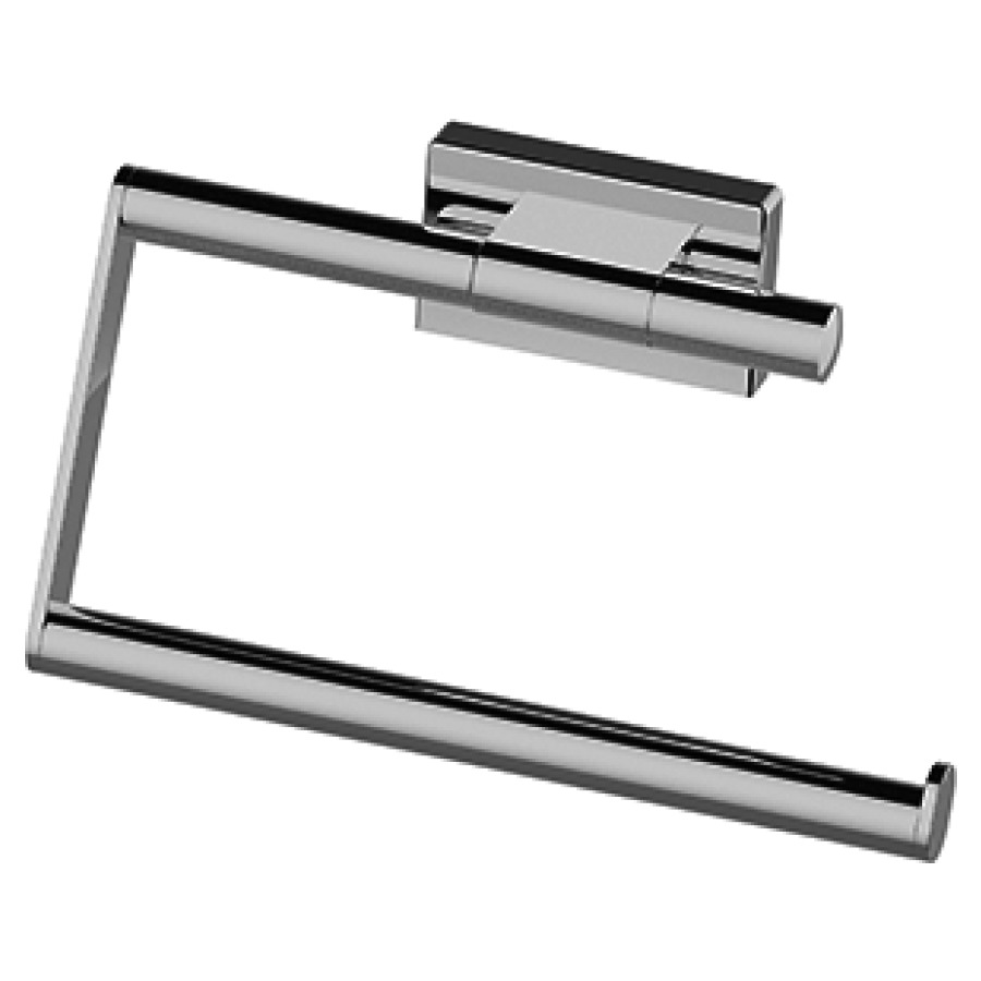 Portasalviette ad anello Procasa Cinque, 17,5 x 11 cm montaggio sinistra destra risolvibile, per incollare o trapanatura cromato
